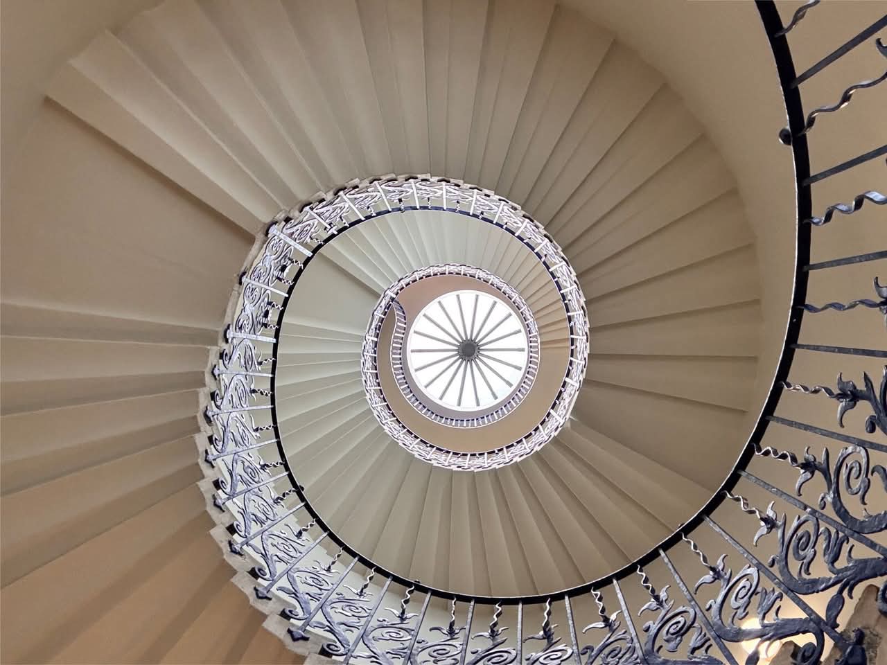 Looking up the Tulip Staircase